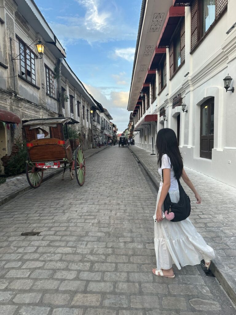 Nyah walking along Vigan City Ilocos Sur